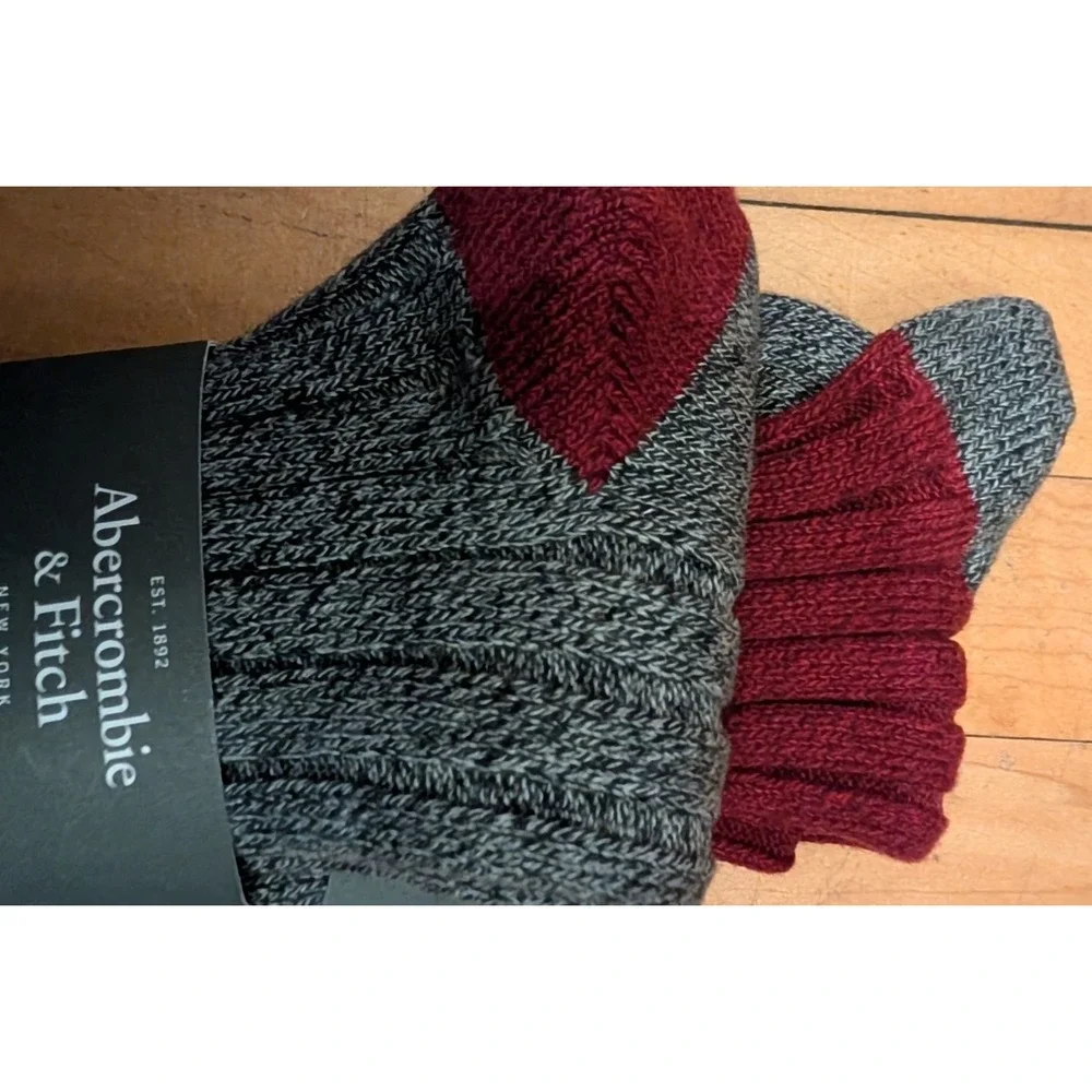 Vintage Abercrombie & Fitch Men's Boot Socks   2 pairs  Cotton Blend  NEW NOS